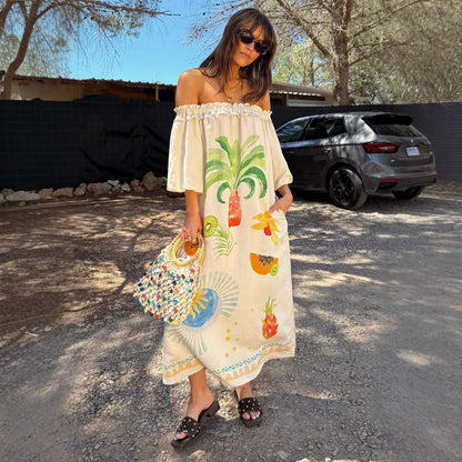 Slouchy Casual Fashion Linen Loose Dress Dresses