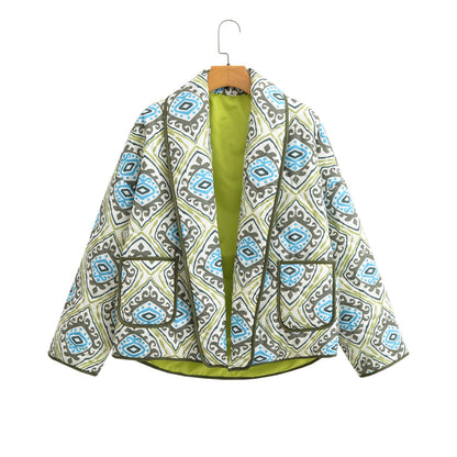 Fake Two Pieces Contrast Color Small Coats
