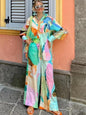 Fashion Printing Collar Loose Long Sleeve Suits