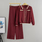 Women's Long Sleeve Lapel High Waist Wide Suits