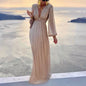 Women's Fashion Casual Collar Long Sleeve Sequins Dresses