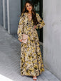 Women's Long Sleeve Fashion Print Fairy Elegant Dresses