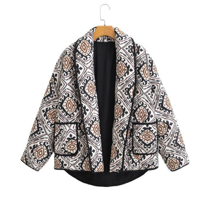 Fake Two Pieces Contrast Color Small Coats