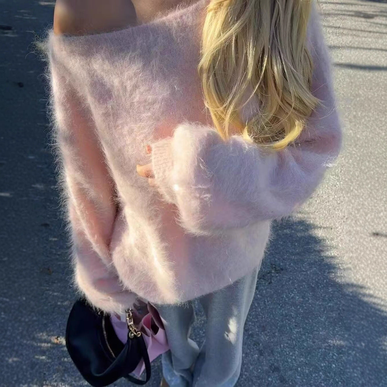 Women's Lazy Style Long Sleeve Backless Knitted Sweaters