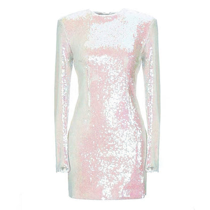 Women's Sequined Shiny Elegant Stage Banquet Party Dresses