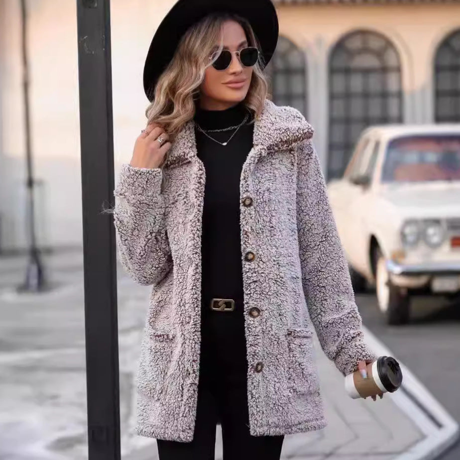 Women's Casual Loose Lapels Single-breasted Mid-length Cardigans