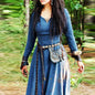 Women's Neck Long Sleeve Slim Dress Renaissance Dresses