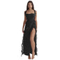 Autumn Sexy High Fork Ribbon Strap Dresses