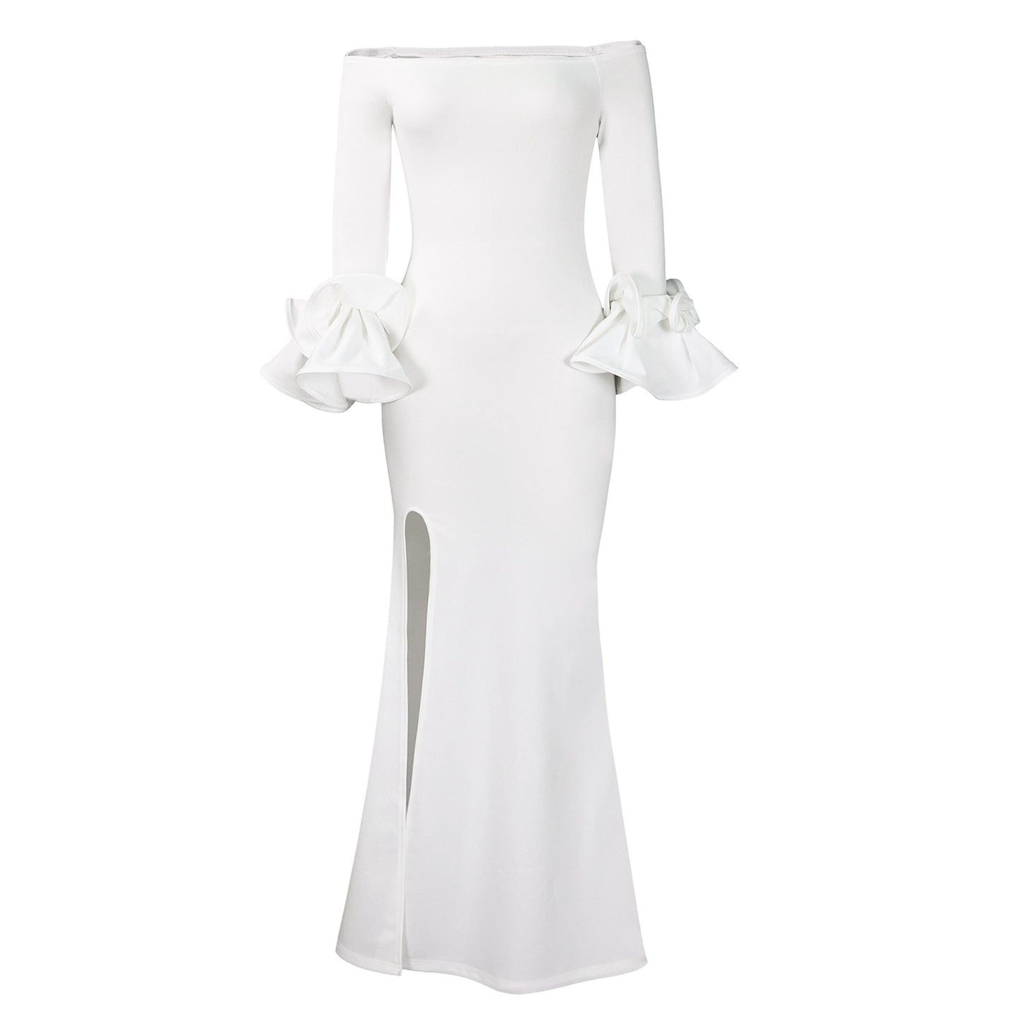 Women's Ruffle Sleeve Trailing Formal Dress African Dresses
