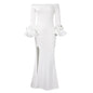 Women's Ruffle Sleeve Trailing Formal Dress African Dresses