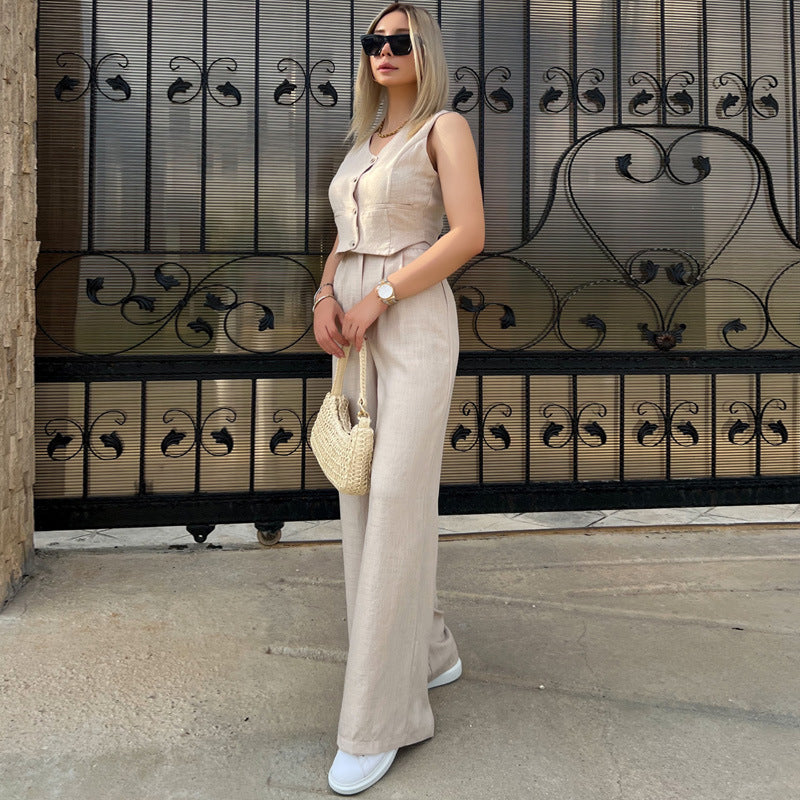 Women's Summer Trousers High-grade Casual Fashion Two-piece Suits