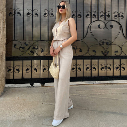 Women's Summer Trousers High-grade Casual Fashion Two-piece Suits