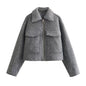 Women's Autumn Street Fashion Bead Leather Coats