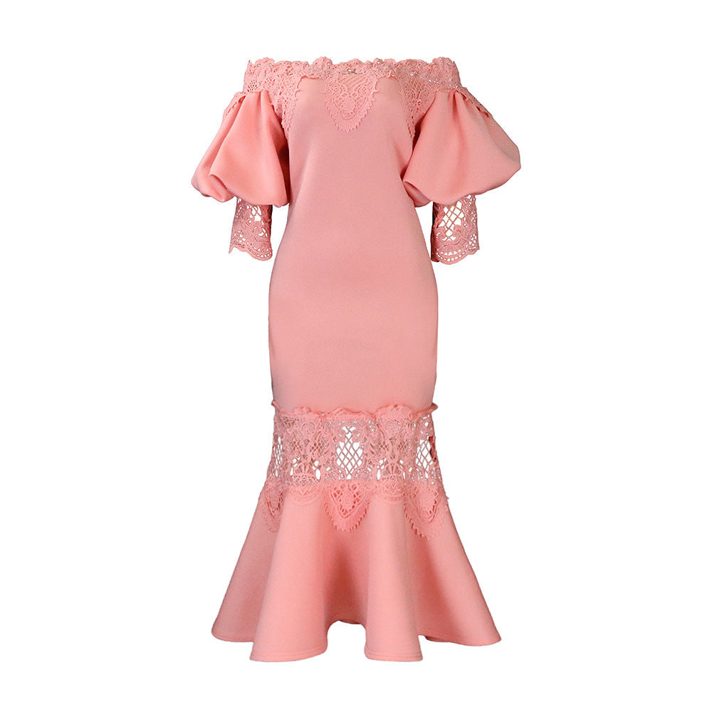 Cool Summer Lace Elegant Fishtail Dress Dresses