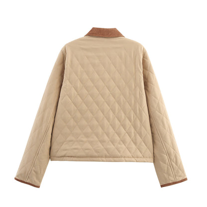 New Classy Summer Comfortable Quilted Pocket Coats