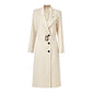 Quality Fabric Long Single-breasted Lace Up Trench Coats