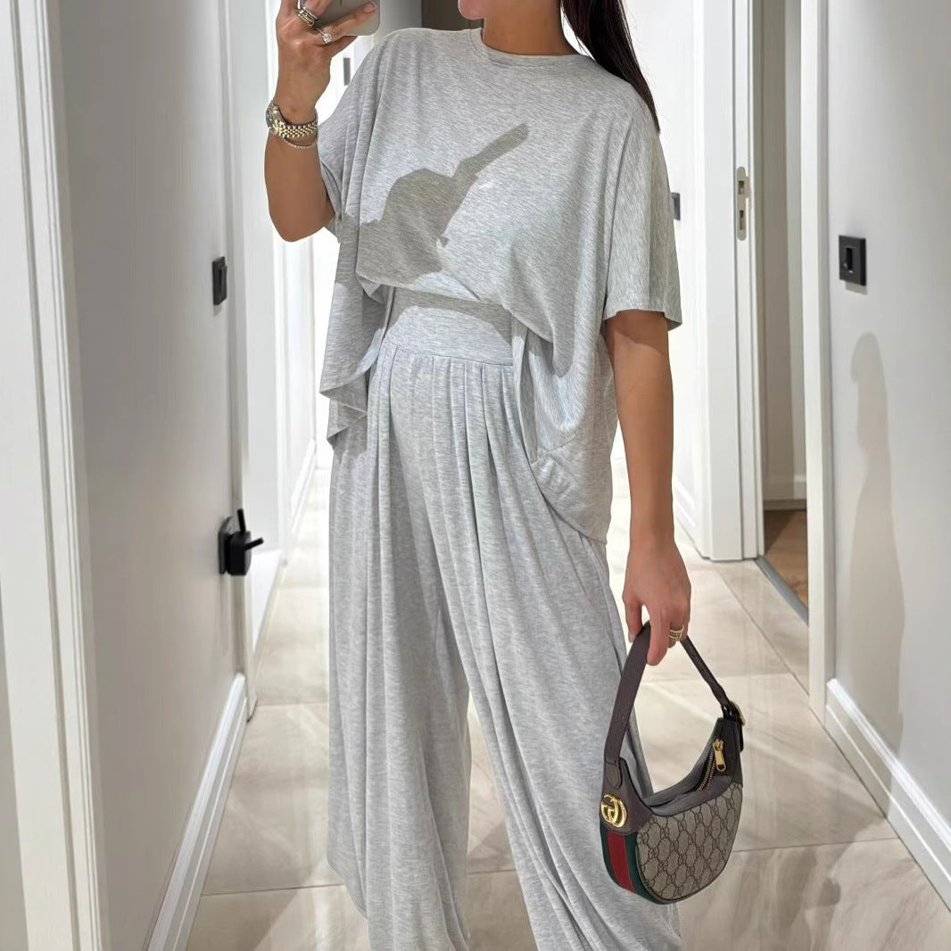 Women's Draping Professional Casual Solid Color Loose Pants
