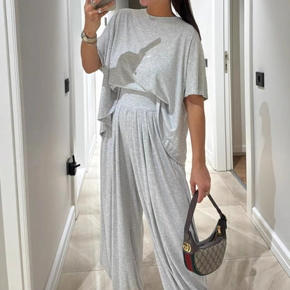 Women's Draping Professional Casual Solid Color Loose Pants