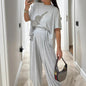 Women's Draping Professional Casual Solid Color Loose Pants
