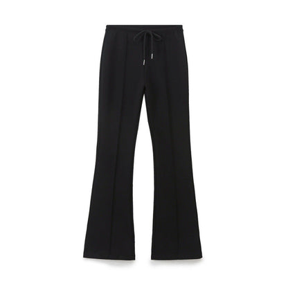 Women's American Sports Style Stitching Decorative Elastic Waist Pants