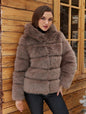 Women's Faux Fur Environmental Protection Imitation Fox Coats
