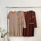 Simple Graceful Dress Alphabet Knitting Long Suits