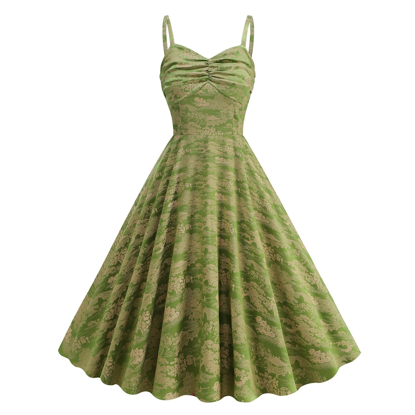 Design Jacquard Artistic Slim Youthful Sling Big Dresses