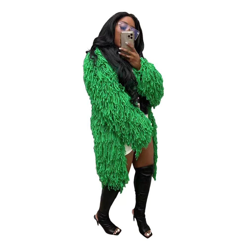 Women's Fashion Wear Knitted Hand Crochet Tassel Dresses