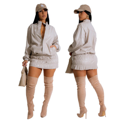 Leather Casual Fashion Wrinkle Removal Small Suits