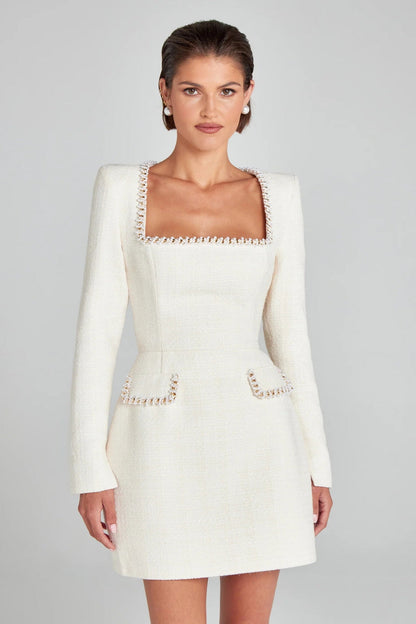 Women's Slim Fit Slimming Long-sleeved Beaded Classic Dresses