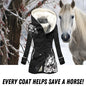Women's Fleece-lined Double-breasted Hooded Solid Color Mid-length Coats