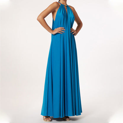 Women's Fashion Summer Elegant Halter Sleeveless Loose Dresses