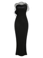 Women's Tube Flower Skinny Long Dress Party Dresses