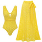Swimsuit Fluorescent Color Hollow Out Cutout High Sense Swimsuit Two Piece Sets Women