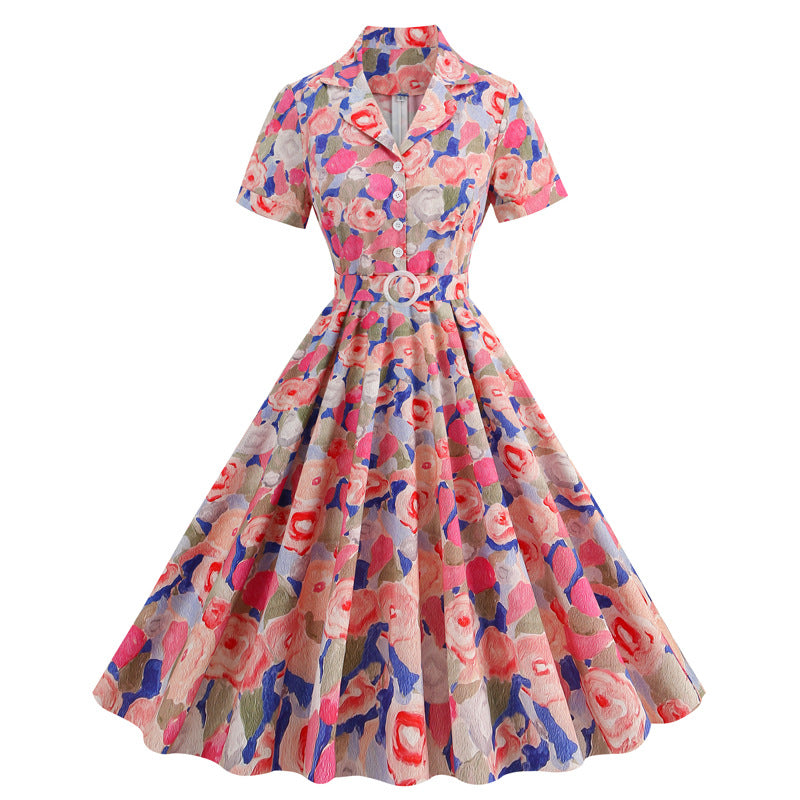 Women's Gentle Chic Design Sense Tailored Collar Dresses