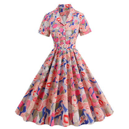Women's Gentle Chic Design Sense Tailored Collar Dresses