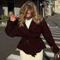 Women's Atmosphere Loose Slimming Temperament Long Sleeve Coats