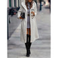Women's Fashion Long Solid Color Sleeve Plush Coats