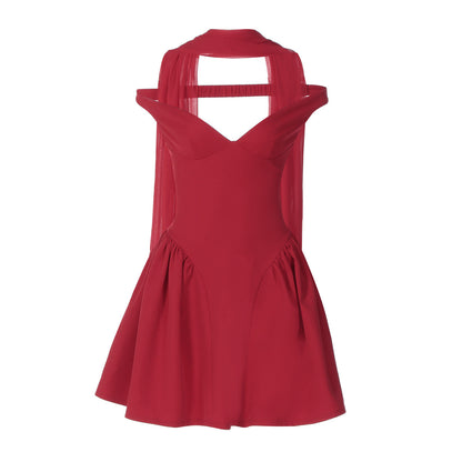 Women's Solid Color With Ribbon Dress Autumn Dresses