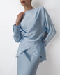 Women's Hot Elegant Graceful Satin Long-sleeved Two-piece Tops