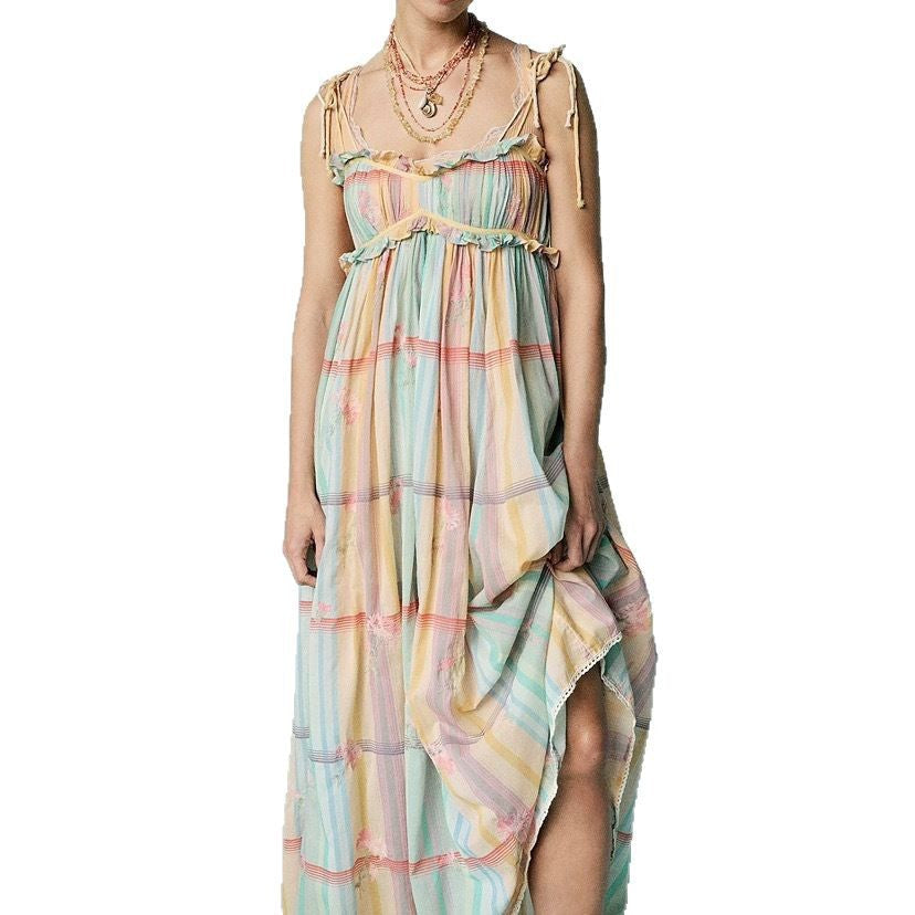 Up Floral Digital Print Ruffled Holiday Dresses