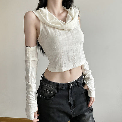 Women's Solid Color Slim Fit Street Fashion Tops