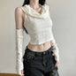 Women's Solid Color Slim Fit Street Fashion Tops