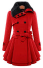 Women's Spring Large Mid-length Woolen Double Breasted Coats