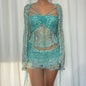 Women's Glamorous Creative Sequin Knitted Three-piece Suits