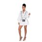 Women's Summer Casual Design Black White Contrast Suits
