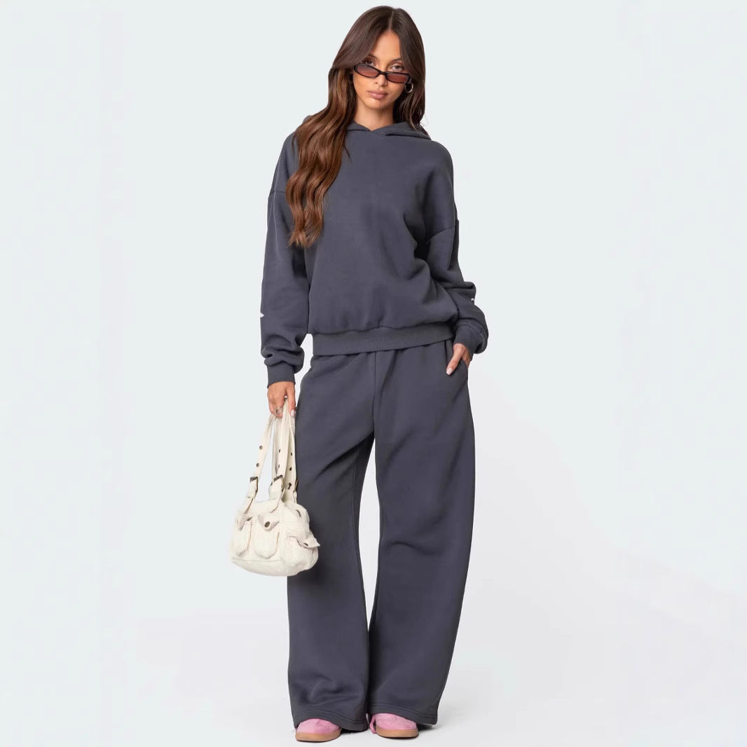 Women's Sports Leisure Hooded Loose Bow Printed Sweaters