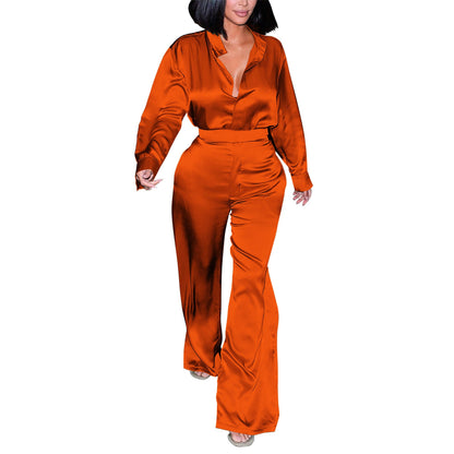 Women's Trendy Russian Fashion Woven Shirt Suits