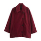Slouchy Classic Single-breasted Lapel Loose Wool Jackets