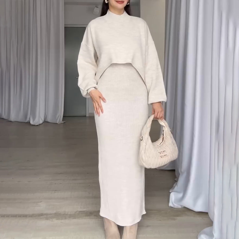 Fashion High Collar Pullover Tight Long Sweaters